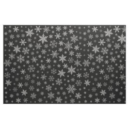 Modern Snowflake 2 - svart- & silverGrey- Tyg