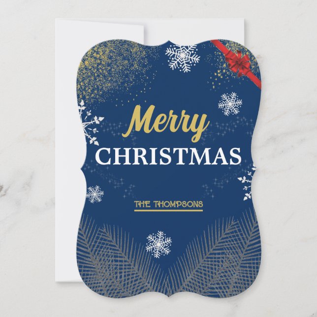 Modern snowflake guld glitter christmas (Framsida)