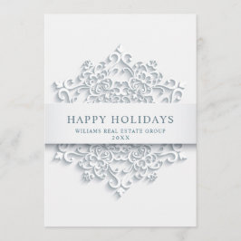 Modern Snowflake-julbolag Hälsning Julkort