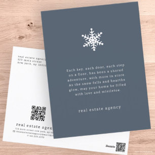 Modern Snowflake Real Gods Business Helg Vykort