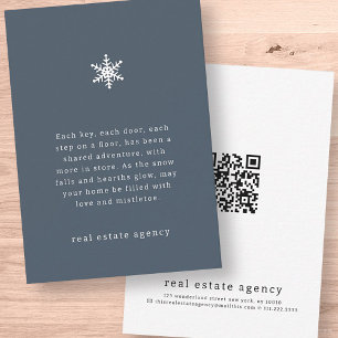 Modern Snowflake Real Gods Business Helgdag Anteckningskort