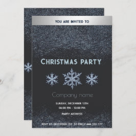 Modern snowwy snöflingor, julhelg party inbjudningar