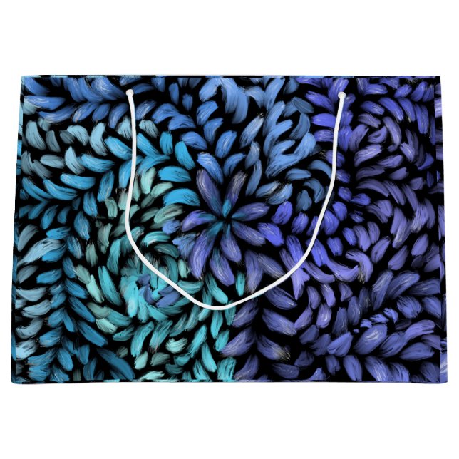 Modern snurrande teal och blå petaler (Framsidan)