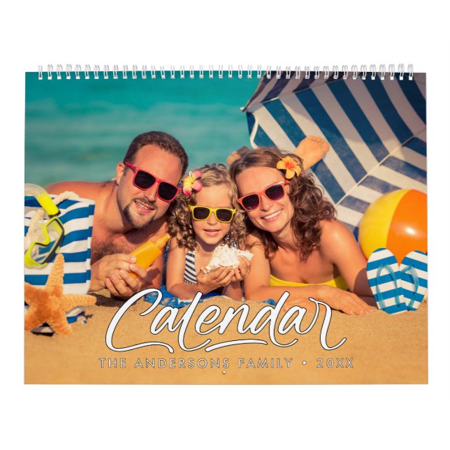 Modern Snygg Foto Familj 2026 Kalender (Omslag)