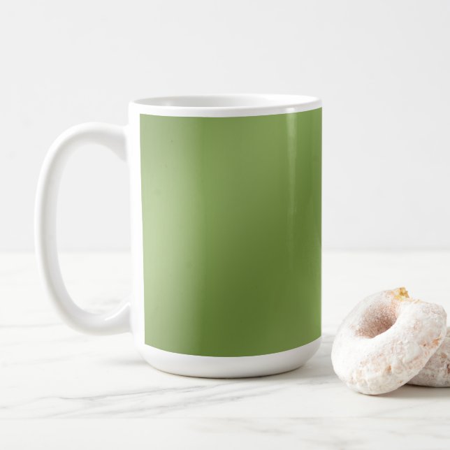 Modern snygg, solid Grönt-övertoning Wave mönster Kaffemugg (Med munk)