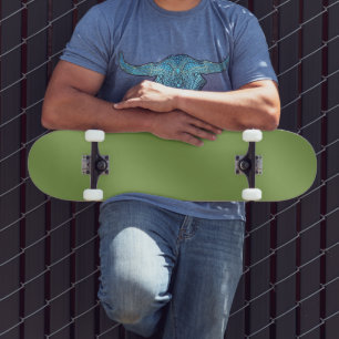 Modern snygg, solid Grönt-övertoning Wave mönster Mini Skateboard Bräda 18,5 Cm