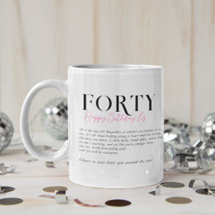 Modern Snyggt 40:e födelsedagen Kaffemugg