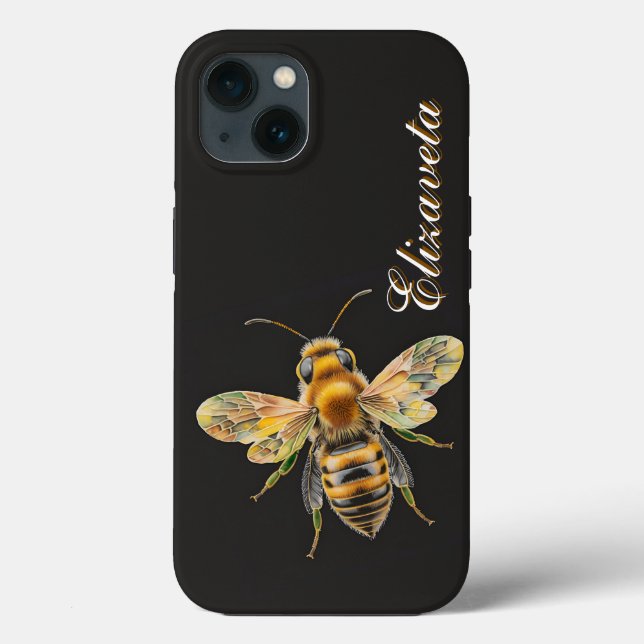 Modern Snyggt Bee Black Monogram (Baksida)