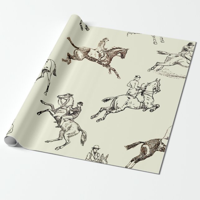 Modern Snyggt Beige  Toile Presentpapper (Utrullad)