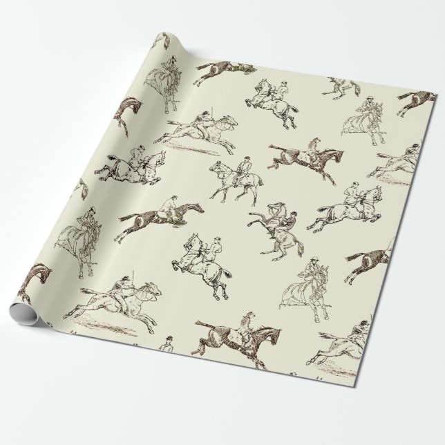 Modern Snyggt Beige  Toile Presentpapper (Utrullad)