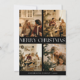 Modern Snyggt Black God jul Helgdag Card Julkort