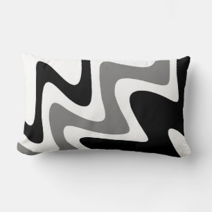 Modern Snyggt Black White Grått Lumbarkudde