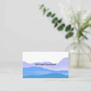 Modern Snyggt - blåfärgad Abstrakt - minimalistisk Visitkort