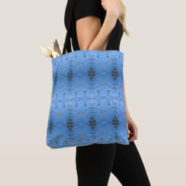 Modern Snyggt Blue Asian Oriental Practical Tygkasse