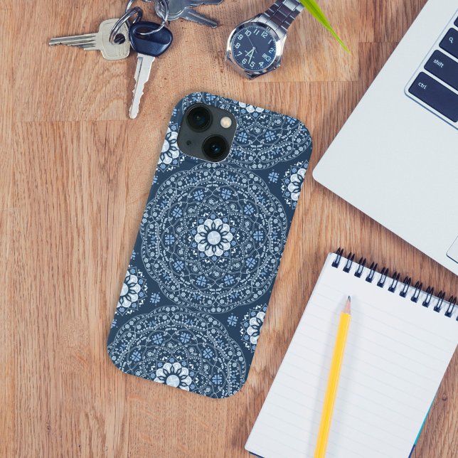 Modern Snyggt Blue Mandala Simple Mönster (Skapare uppladdad)