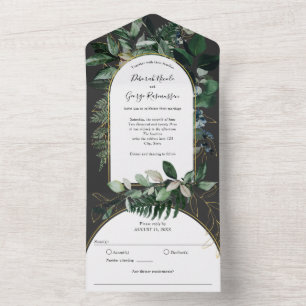 Modern snyggt Boho Arch med Watercolor Greenery