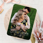 Modern Snyggt Bröllop spara datum Photo Magnet<br><div class="desc">Modern Snyggt Bröllop spara datum Photo Magnet</div>