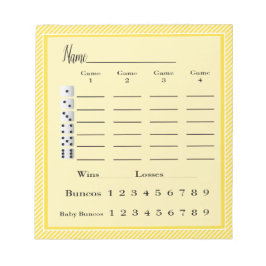 Modern Snyggt Bunco Score Pad Anteckningsblock