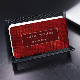 Modern Snyggt Burgundy Foil Textured Professionell Visitkort