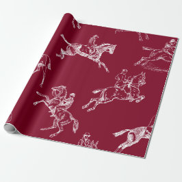 Modern Snyggt Burgundy  Toile Presentpapper