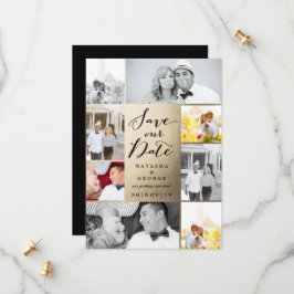 Modern Snyggt Calligraphy Script 8 Multi Photo Spara Datumet