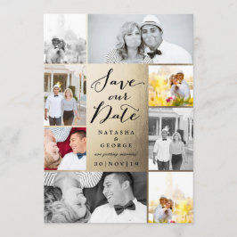 Modern Snyggt Calligraphy Script 8 Multi Photo Spara Datumet