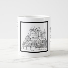 Modern Snyggt Castle Black and White Jumbo Mugg