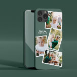 Modern snyggt chic för flera fotofamiljers grönt<br><div class="desc">Modern snyggt - elektronisk telefonfotomatdesign för flera fotofamiljer. Perfekt födelsedag,  jul,  mors dag eller Fars dag. grönt färg kan ändras.</div>