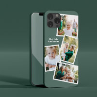 Modern snyggt chic för flera fotofamiljers grönt