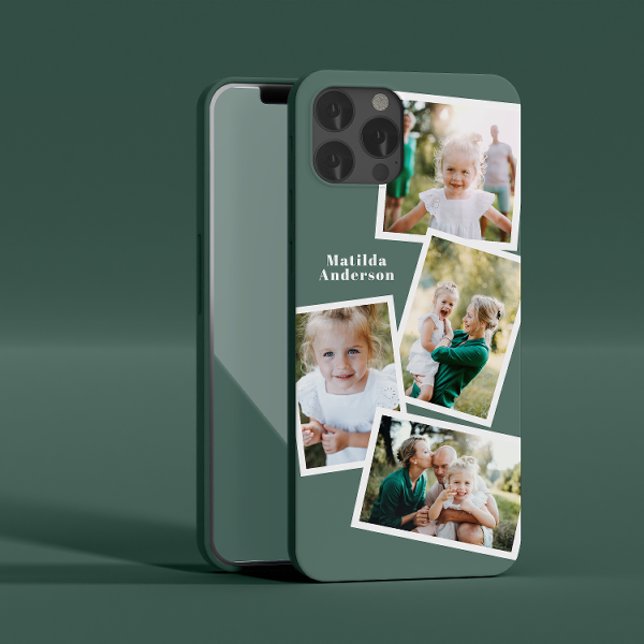 Modern snyggt chic för flera fotofamiljers grönt (Skapare uppladdad)