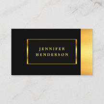Modern snyggt chic svart och guld professionell