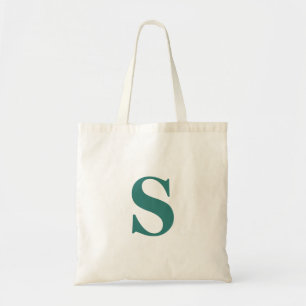 Modern Snyggt Coola Teal Monogram Initial Brev Tygkasse