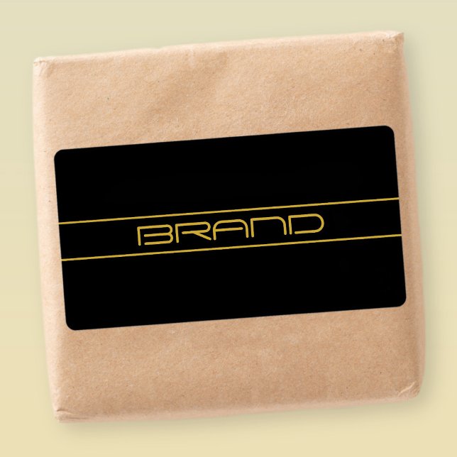 Modern Snyggt Editable Guld Text & Line Rand Fraktsedel (Skapare uppladdad)