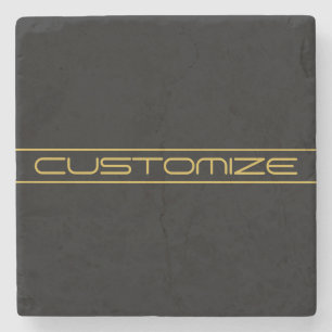 Modern Snyggt Editable Guld Text & Line Rand Stenunderlägg