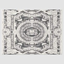 Modern Snyggt Elegant Grått White Baroque Ornament