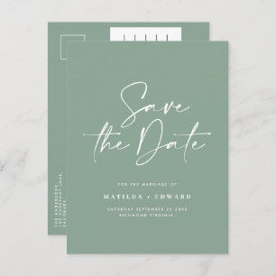 Modern snyggt elegant typografi bröllop a meddelande vykort