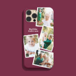 Modern snyggt, elektronisk multifotofamilj<br><div class="desc">Modern snyggt - elektronisk telefonfotomatdesign för flera fotofamiljer. Perfekt födelsedag,  jul,  mors dag eller Fars dag. Färg kan ändras.</div>