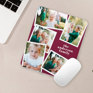 Modern snyggt för flera fotofamiljers heminkräktar musmatta