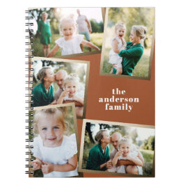 Modern snyggt för multifotofamilj i guld anteckningsbok