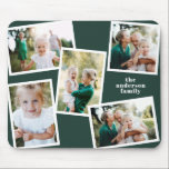 Modern snyggt - grönt för flera fotofamiljers hemd musmatta<br><div class="desc">Modern snyggt med flera fotofamiljers hemdekoder. Grönten färg kan ändras.</div>