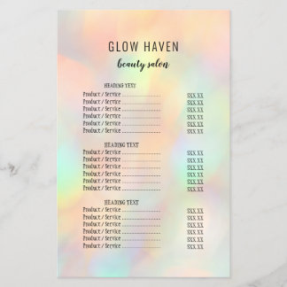 Modern Snyggt HoloGraph Beauty Salon Flygblad