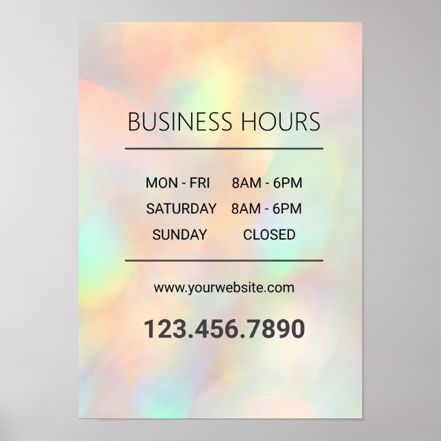 Modern Snyggt HoloGraph Beauty Salon Poster (Framsidan)
