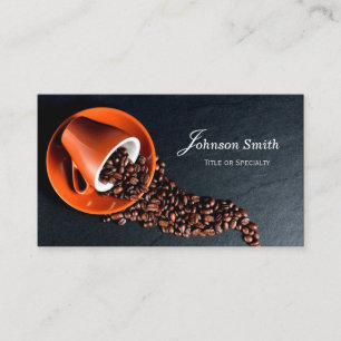 Modern Snyggt kaffe Kopp kaffebönor Visitkort
