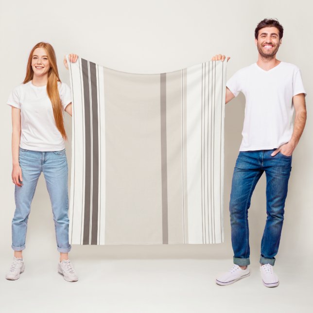 Modern Snyggt Light Mörk Brown Beige Pastel Färg Fleecefilt (På plats)