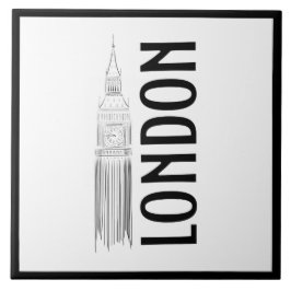 Modern Snyggt London Sity Black White Kakelplatta