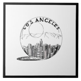 Modern Snyggt Los Angeles Sity Black White Kakelplatta