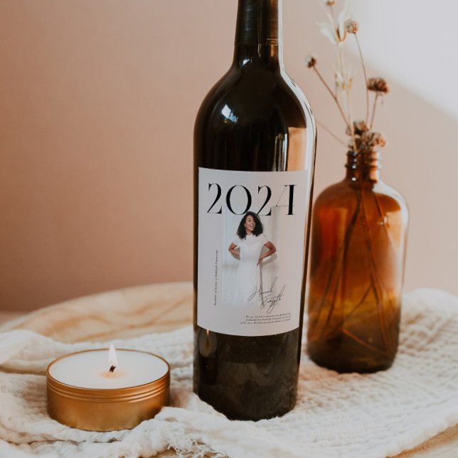 Modern Snyggt Magazine | Studenten Photo Vinflaska Etikett (Skapare uppladdad)