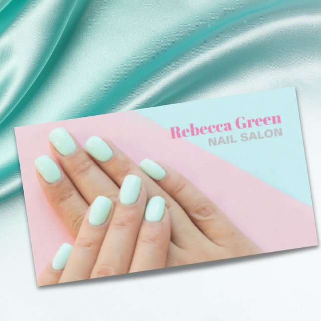 Modern Snyggt Manicurist Nail Artist Nail Salon Visitkort (Modern Stylish Manicurist Nail Artist Nail Salon Business Card)