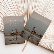 Modern Snyggt - minimalistisk 2-fotoskript Bröllop