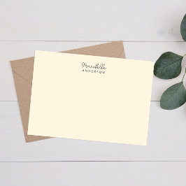 Modern Snyggt - minimalistisk Monogram Namn Brevpapper